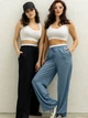 Брюки женские спортивные на резинке с поясом стрейч-лен Seventeen L-XL Голубые 2056.5354 - изображение 7