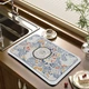 Коврик для сушки посуды на кухню Drain Pad, M 30X50 см впитывающий, нескользящий, барный Enjoys Life Blue - изображение 1