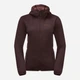 Куртка демисезонная короткая с капюшоном женская Jack Wolfskin Windhain Hoody W 1307481-2866 S Коричневая (4064993845556) - изображение 6