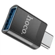 YUF Адаптер переходник Hoco UA17 Type-C to USB 3.0 (F) black - зображення 3