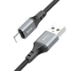Кабель Hoco X86 USB to Lightning 1m черный - изображение 1