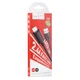 Data-кабель USB Hoco X88 Gratified Lightning 2.4A 1m, Black - зображення 2