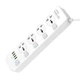 Сетевое зарядное устройство удлинитель Ldnio SC4408EU 4 USB 4 розетки 2m White - изображение 1
