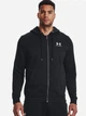 Толстовка на флисе, на молнии мужская Under Armour UA Icon Fleece FZ Hood 1373881-001 2XL Черная (195253919008) - изображение 1