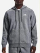 Толстовка на флисе, на молнии мужская Under Armour UA Icon Fleece FZ Hood 1373881-012 M Серая (196039158048) - изображение 1