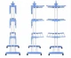 Многоярусная сушилка для белья, вещей, одежды Garment rack with wheels складная, удобная в использовании - изображение 2