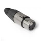 Кабельный разъем XLR HFC5FXL гнездо 5 контактов гнездо (мама) пайка цвет никель контакты никель / черный MOCO (КНР) - изображение 2