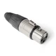Кабельный разъем XLR HFC3FXL гнездо 3 контакта гнездо (мама) пайка цвет никель контакты никель MOCO (КНР) - изображение 2
