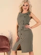 Плаття жіноче Merribel Eqalisa S Хакі (5907621611521) - зображення 7