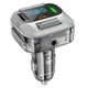 FM модулятор с быстрой зарядкой HOCO Bravery car BT FM transmitter (2USB, AUX, 30W/3A, PD/QC). Gray - изображение 1