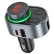FM модулятор с быстрой зарядкой HOCO Alegria car BT FM transmitter (2USB/Type-C, PD/QC, 45W/3A). Black - изображение 4