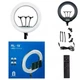 Лампа кольцевая LED 46 см " RL-18 55W", с 3-мя держателями для телефона съёмки фото и видео без штатива чёрный Без Бренда (737341) - изображение 5