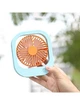 Вентилятор настільний акумуляторний DianDi Fashion Fan SQ 2177A з USB-зарядкою Блакитний з помаранчевим - зображення 3