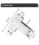 Флеш накопитель Bliksem 64 Гб 3в1 (USB 3.0 + Type-C + USB micro, компактная флешка тайпси, подходит для смартфона, повышенная скорость) - Металлик - изображение 2