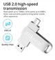 Флеш накопитель Bliksem 64 Гб 3в1 (USB 3.0 + Type-C + USB micro, компактная флешка тайпси, подходит для смартфона, повышенная скорость) - Металлик - изображение 3