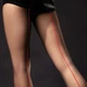 Колготки с красной стрелкой сзади Fiore Unique 2 Black/Red (Арт 0037) - изображение 1