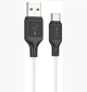 Кабель Hoco X90 Cool silicone charging data cable for Type-C White - зображення 1