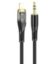 Кабель AUX Hoco UPA25 Transparent Discovery Edition Digital audio conversion cable Lightning Black - зображення 1