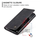 Чехол книжка с магнитом Xiaomi Redmi Note 12 5G CaseMe Black (33353-2B) - изображение 7
