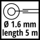 Катушка к триммеру Einhell GE-CT 18/28 Li 5 м 1.6 мм (3405116) - изображение 2