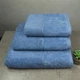 Набор велюр/махра полотенец 3шт GM Textile 40x70см, 50x90см, 70x140см Premium Milado 550г/м2 (Синий) - изображение 1