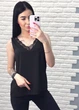 Fashions • Блузка без рукавів з глибоким декольте "Glo" Fashions 46-48 чорний (4711-фг) - зображення 5