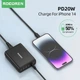 Зарядний пристрій Rocoren Gan Desktop Charger 100w (3 Type-C + 3 USB) PD 30w - зображення 3