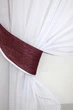 Кухонні штори VR-Textil № 091к з ламбрекеном і підв'язками бордовий з білим 270х170 см (52-0096) - зображення 3