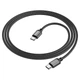 Кабель BOROFONE BX87 Sharp Type-C - Type-C (3A-60W-1M) Чорний - зображення 3