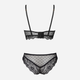 Komplet erotyczny (biustonosz + figi brazylijskie) LivCo Corsetti Fashion Pine LC 90667 S/M Black (5907621626280) - obraz 8