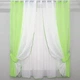 Кухонный комплект VR-Textil № 038к шторки и тюль салатовый с белым 280х170 см (50-468) - изображение 1