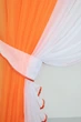 Кухонные шторки VR-Textil № 096к с подвязками оранжевый с белым 400х170 см (50-671) - изображение 3