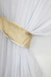 Кухонный комплект VR-Textil № 062к шторка с ламбрекеном темно-бежевый с белым 150х170 см (50-795) - изображение 3