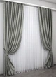 Комплект готовых штор VR-Textil Лен Саванна № 635ш Серый 100х270 см 2 шт (31-149) - изображение 3
