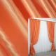 Комплект готовых штор VR-Textil Атлас № 796ш Оранжевый 150х275 см 2шт (30-577) - изображение 1