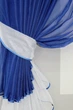 Кухонный комплект VR-Textil № 070к шторка с ламбрекеном синий с белым 200х170 см (50-761) - изображение 3