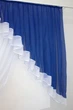 Кухонный комплект VR-Textil № 062к шторка с ламбрекеном синий с белым 150х170 см (50-368) - изображение 5