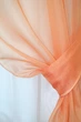 Кухонный комплект VR-Textil № 051к тюль и шторки с подвязками белый с персиковым 280х170 см (50-812) - изображение 3