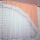 Кухонный комплект VR-Textil № 062к шторка с ламбрекеном персиковый с белым 200х170 см (50-089) - изображение 3