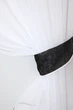 Кухонный комплект VR-Textil № 103к шторки с ламбрекеном белый с черным 150х170 см (52-0038) - изображение 3