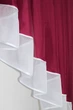 Кухонная занавеска VR-Textil № 023к бордовый с белым 150х150 см (50-525) - изображение 4