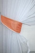 Кухонный комплект VR-Textil № 062к шторка с ламбрекеном персиковый с белым 150х170 см (50-073) - изображение 3
