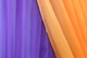 Кухонные шторки VR-Textil № 060к "Дуэт" с подвязками фиолетовый с оранжевым 330х170 см (50-322) - изображение 6