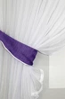 Кухонный комплект VR-Textil № 062к шторка с ламбрекеном фиолетовый с белым 200х170 см (50-648) - изображение 3
