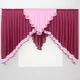 Кухонный ламбрекен VR-Textil № 022к бордовый с розовым 200х150 см (50-957) - изображение 1