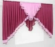Кухонный ламбрекен VR-Textil № 022к бордовый с розовым 200х150 см (50-957) - изображение 2