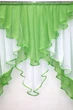 Кухонный ламбрекен VR-Textil № 022к белый с темно-салатовым 150х150 см (50-974) - изображение 3