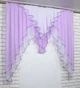 Кухонный ламбрекен VR-Textil № 022к сиреневый с белым 150х150 см (50-555) - изображение 2
