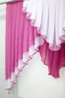 Кухонний ламбрекен VR-Textil № 022к малиновий з білим 150х150 см (50-871) - зображення 4
