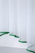 Кухонный комплект VR-Textil № 058к шторки и тюль с ламбрекеном зеленый с белым 270х170 см (50-737) - изображение 5